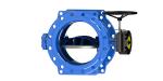 Ductile Iron Double Eccentric Butterfly Valve Dovetail Design SS316 Coated Disc