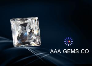 Quality White Princess Square Loose Moissanite 4mm Forever Brilliance Grade wholesale