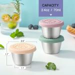 2.5oz Metal Sauce Cups Stainless Steel Dipping Sauce Cups Salad Dressing