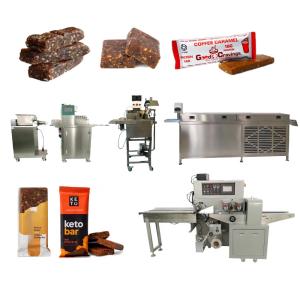 Quality Automatic Chocolate Nut Bar Extruder And Cutting Packing Energy Bar Making Machine Production Line wholesale