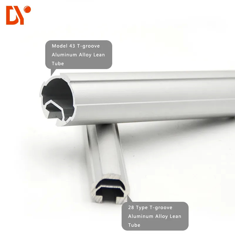 T slot frame different types pipe 6063-T5 aluminium lean pipes