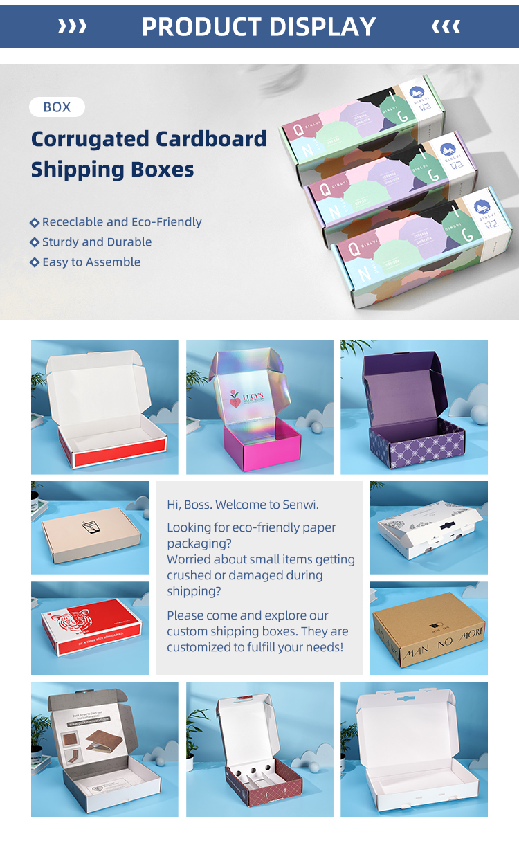 shipping mailer boxes Corrugated Paper Custom Logo For Perfume And Household Products