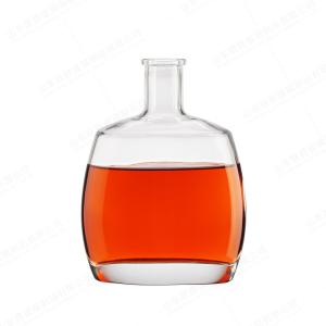 Quality 700ml 750ml Gin Rum Spirit Whiskey Glass Flint Bottles with Glass Lids and Material wholesale
