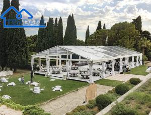 Quality A Shape Wedding Party Events Large Aluminium Tent House With Tarpaulin Affordable Wedding Tents wholesale