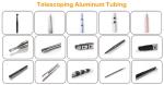 Round 6063 6061 Aluminium Tube Pipe Telescopic Customized