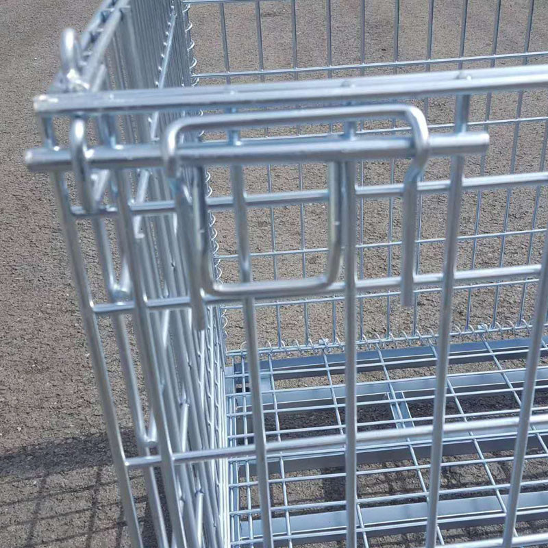 Storage Wire Mesh Cage / Foldable Wire Mesh Container 800kg-1500kg