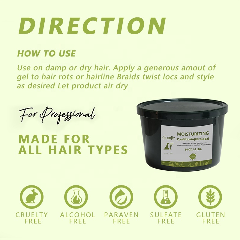 Thickening/Volumizing Edge Control Wax for Hair Styling 64 oz Conditioning Shining Gel