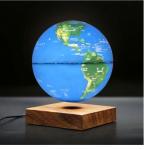 wooden base magnetic floating levitating 6inch globe lighting change colorful