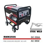 AC 3kw Petrol Stick Welding Generator 75V Hand Welding MMA 12.5L Fuel Tank