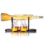 Glass Ak47 Whiskey Bottle Decanter Set With Lead Free Crystal Whiskey Dispenser