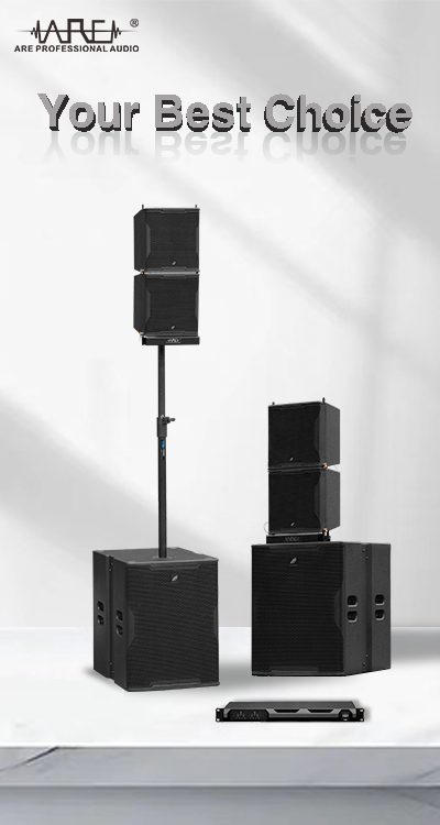 ARE Audio PA System Single 10 Inch Portable Line Array Speakers