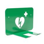 Green Metal Defibrillator Wall Bracket 190x125x95mm With 2 Installation Holes