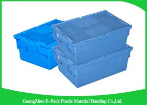 Quality Economic Plastic Food Storage Plastic Boxes , Supermarkets Attached Lid Distribution Containers wholesale