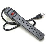 Male End Type NEMA 5-15P ETL15A/125V 6 Outlet Electric Extension Socket Power
