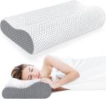 Contoured Memory Foam Pillow for Relief of Muscles and Mental Pressure