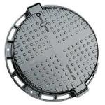 Heavy Duty Fiberglass Composite Manhole Cover , Round Square Recessed Manhole