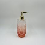 Ombre orange glass modern bath accessories with round shape and ribbed vertical