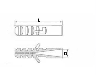 8mm Plastic Wall Plug Screws OEM Pp Or Pe Material Use For Wall