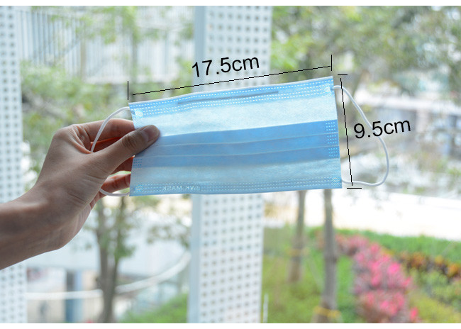 Earloop 3 Layer Disposable Face Mask Non Woven Anti Virus with CE FDA Approval