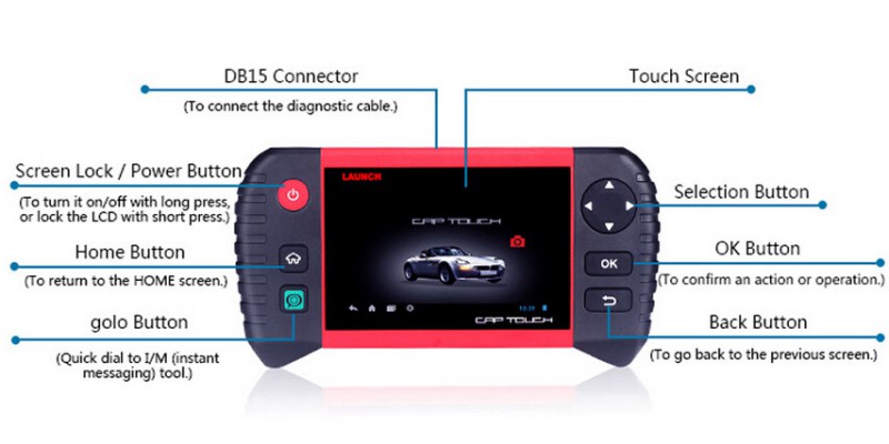 Launch Creader CRP Touch Pro Launch X431 Scanner 5.0" Android Touch Screen Diagnostic Reset Tool