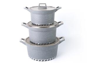 Quality Grey 4.0mm Bottom Deep Fry Pan 34cm Ceramic Soup Pot wholesale