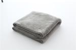25"x36" gray color microfiber microfibre plush coral fleece towel