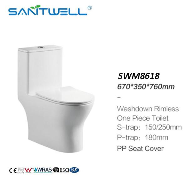 Popular Styles white washdown one piece western Chaozhou model human toilet