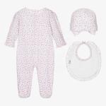 aby Boys and Girls Clothing Set /Fashion Strip Design Soft Infant Romper+Hat