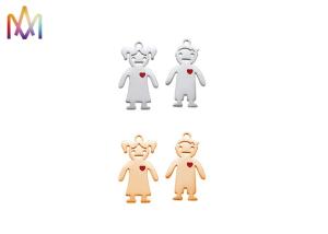 Quality OEM Steel Color Figure Shape Engraving Charm Pendant wholesale