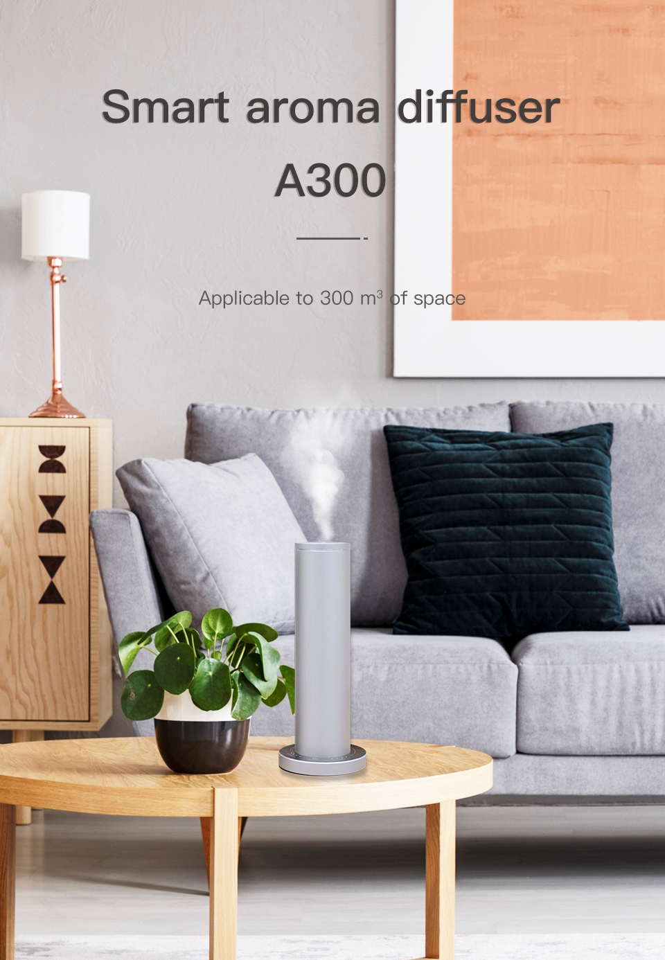 Simple Household Waterless Aromatherapy Smart Bluetooth Essential Oil Sprayer Floor-standing Atomization Commercial Aromatherapy