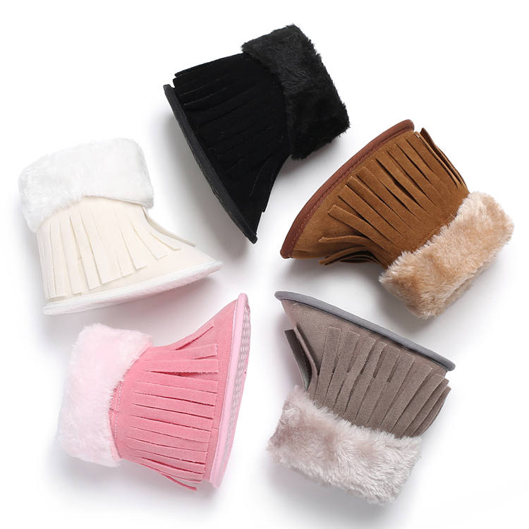 New designed Faux suede Tassel 0-2 years boy and girl Soft sole baby boots booties