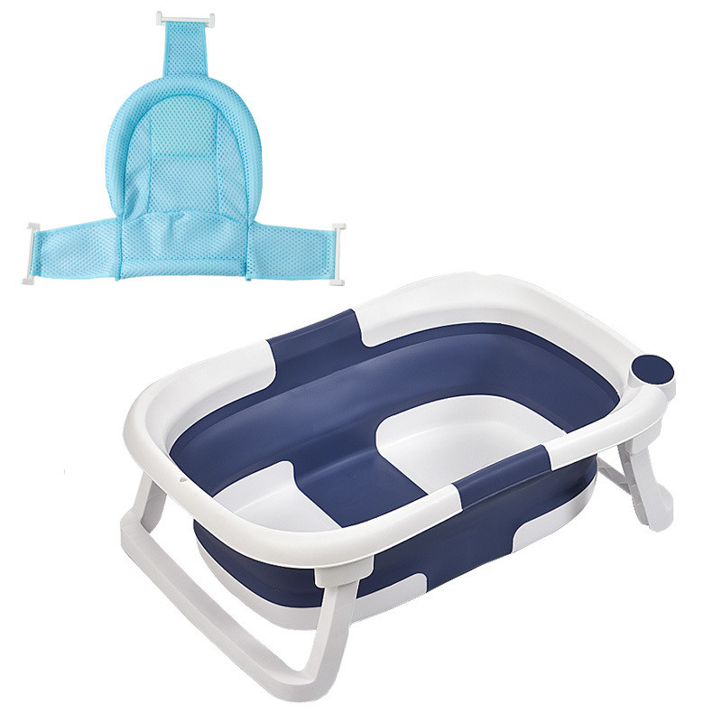 Newborn Baby Bath Tub Set TPE Plastic Soft Cushion Collapsible Children'S Bath Tubs