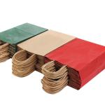 Twisted Handle 150GSM Kraft Paper Shopping Bags Brown White