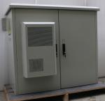 Two Compartment 24U Outdoor Wall Mounted Cabinet , Outdoor Telecom Enclosure