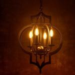 Creative Iron Pendant Lamp E14 American Decor Pendant Lamp Indoor Black