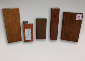 Quality High Strength 6061 T6 Aluminum Extrusions Shapes Wood Color GB/T 5237 Standard wholesale