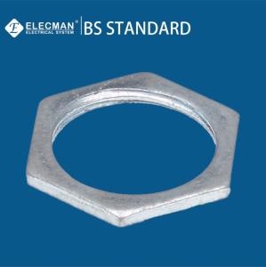 Quality BS4568 Hexagon Conduit Lock Ring Locknut Electrical 20mm-32mm Galvanized Light Steel wholesale