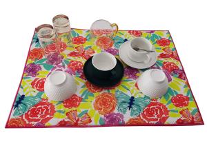 Quality 46x60cm Printing Decorative Dish Drying Mat Kitchen Counter Drain Mats wholesale