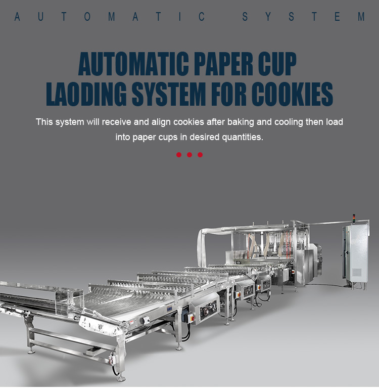 Automatic Paper Cup Laoding System Biscuit Cookie Automatic Paper Cup Packing Machine