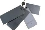 Silvery matt coat paper clothing hang tags for classic lady garment