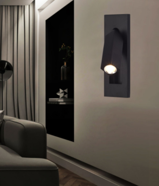 Built-in 3W square LED wall lamp reading lamp hotel bedroom bedside lamp