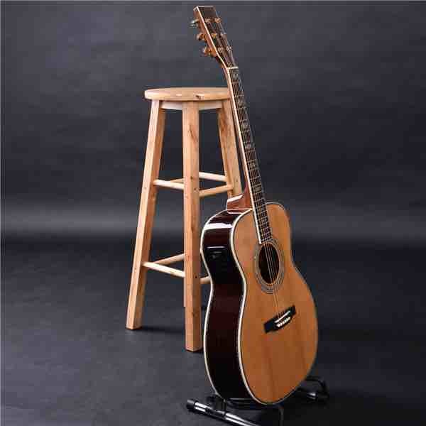 OEM custom guitar, 40 inch Acoustic Guitar,solid Spruce top, real abalone binding and ebony fingerboard