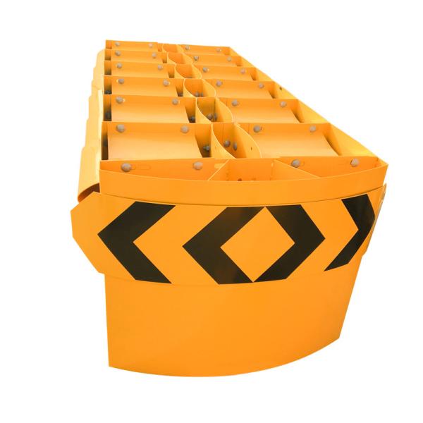 Yellow Hot Dipped Galvanized Traffic Safety Barriers Highway Guardrail Crash