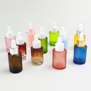 Quality 30ml Frosted Glass Serum Dropper Bottles Essential Oil Face Cream Packaging wholesale