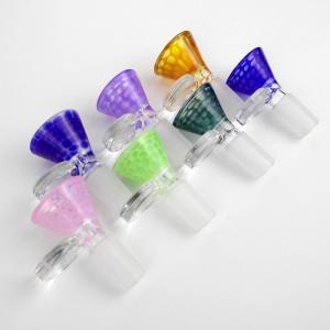Quality Colorful Glass Bongs Accessories Herb Dry Glass Slides 14mm Male For Smoking Tools wholesale