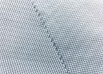100 Percent Polyester Shirt Fabric Gingham Warp Knitted Grey Checks 130GSM