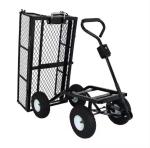500LBS Iron Heavy Duty Folding Cleaning Garden Wagon Cart for High Durability