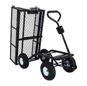 Quality High Bearing Metal Folding Garden Trolley With 4 Wheels And Low Energy Consumption wholesale