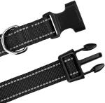 Black Reflective Sublimation Dog Collar Adjustable Nylon Dog Collar
