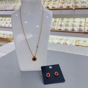Quality Txibikn 4 Pieces Jewelry Set Elegant Water Droplets Crystal Pendent Necklace Earring Bracelet For Women wholesale